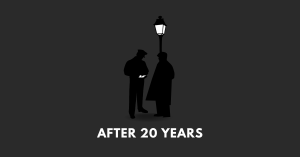 a man and a police talking illustrating the story After 20 Years by O. Henry