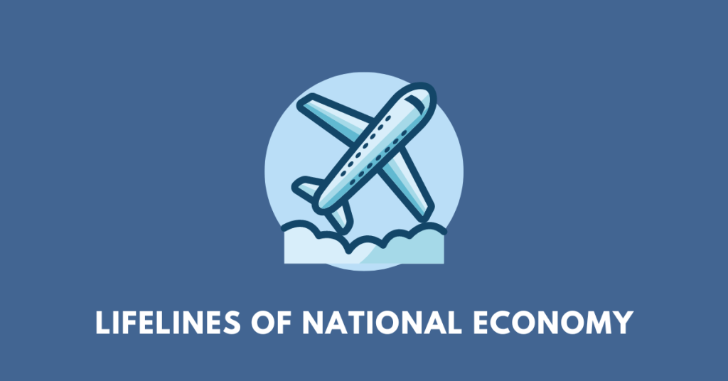 an airplane, illustrating the chapter TBSE, Tripura Board, notes, questions, answers, solutions, pdf, HSLC, extras, English medium, class 10, Social science, geography, Contemporary India II, madhyamik, hslc, Lifelines of National Economy